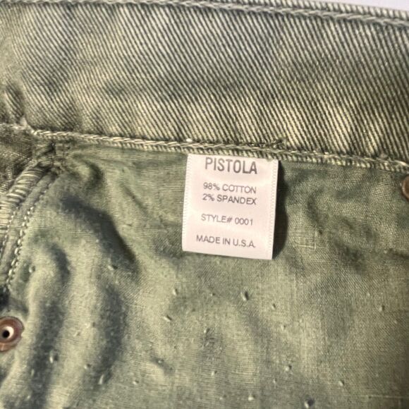 PISTOLA Gigi Low Rise Cut off Distressed shorts in Olive Green Sz 27 NWT - Picture 6 of 9